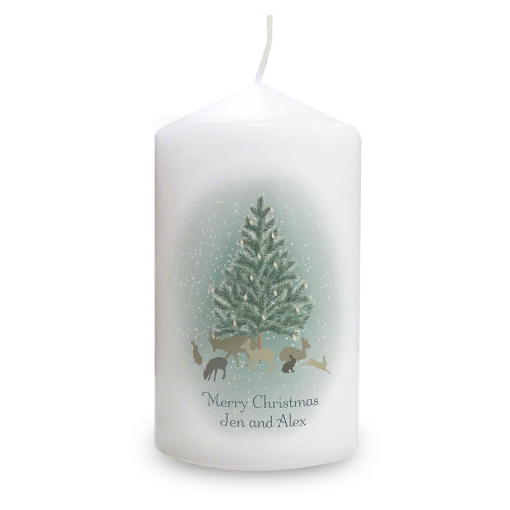 Personalised A Winter's Night Pillar Candle £11.69